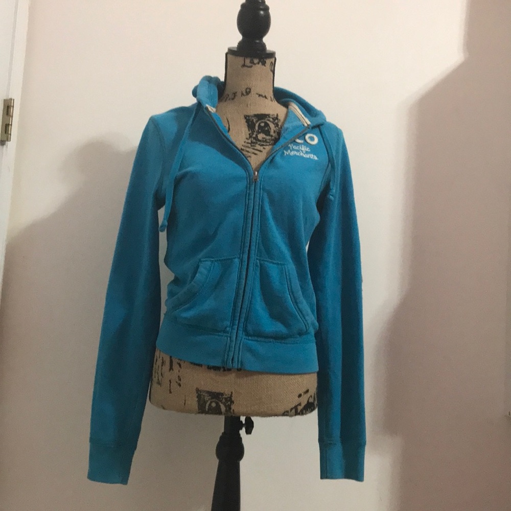 Blue Hollister Hoodie with White logo